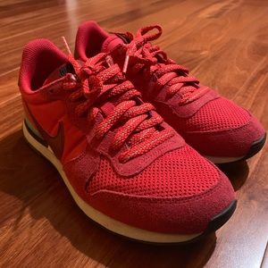 white blue and red nikes